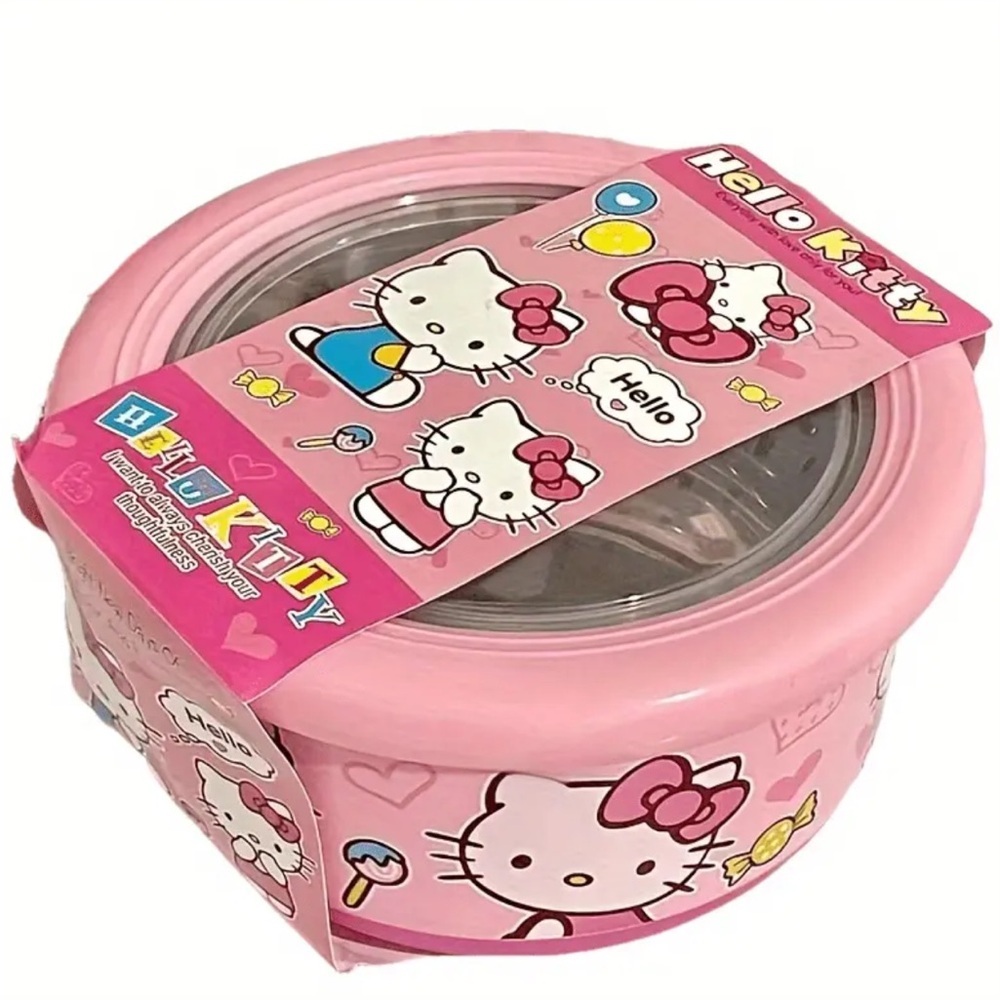 NWT-Hello Kitty Pink Kids Lunch / Storage Box